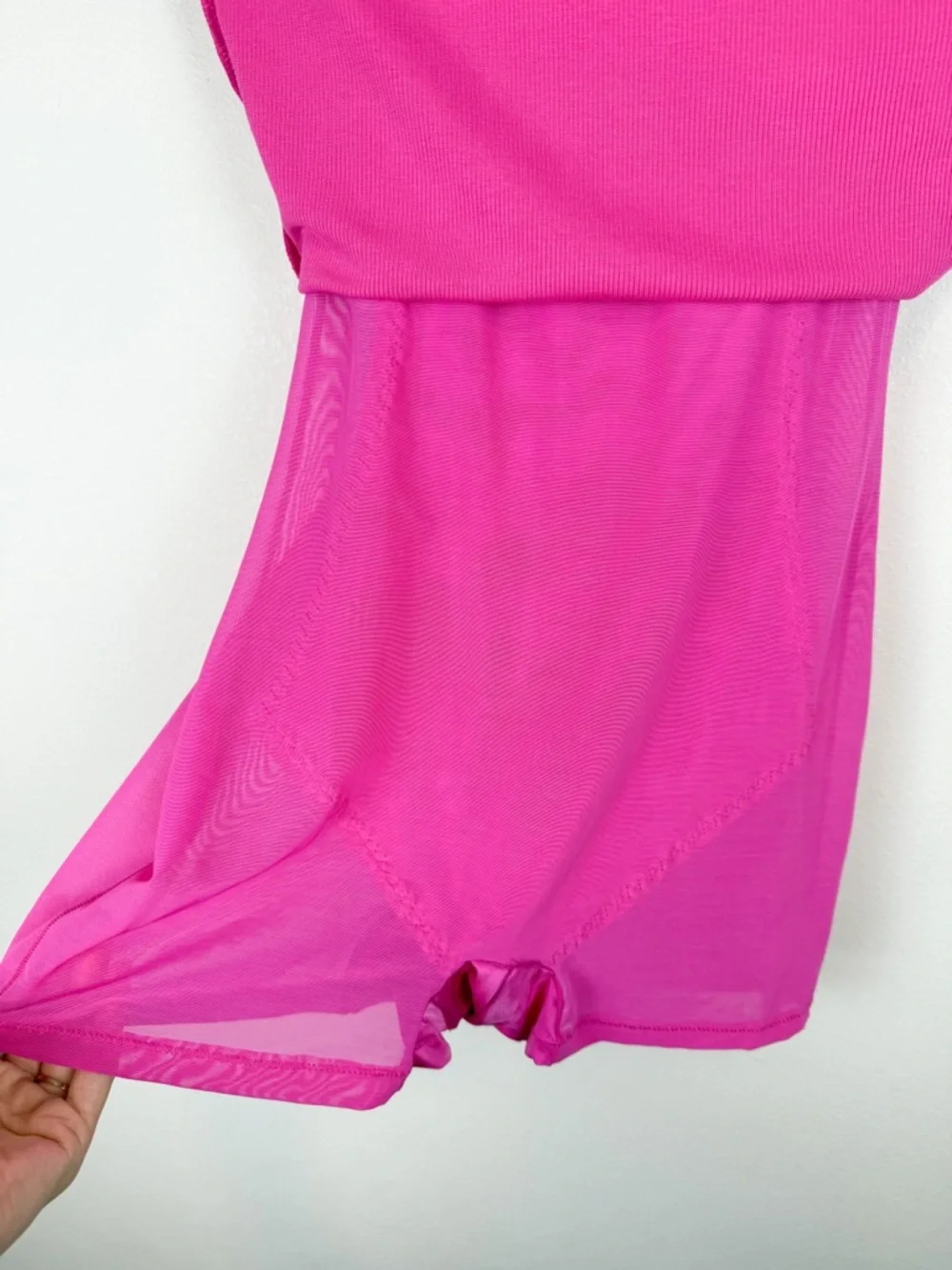 NWT Popilush Shapewear Dress Modal Mini Dress Pink Size Medium